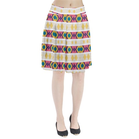 Rhombus and stripes                        Pleated Skirt from ZippyPress