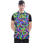 Colorful squares pattern                             Men s Puffer Vest
