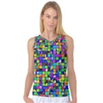 Colorful squares pattern                             Women s Basketball Tank Top