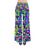 Colorful squares pattern                       Women s Chic Palazzo Pants