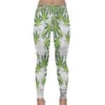 Gray & Green Cannabis Marijuana Classic Yoga Leggings