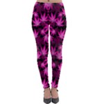 Dark Pink Cannabis Marijuana Lightweight Velour Leggings