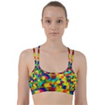 Colorful watercolors texture                                       Line Them Up Sports Bra