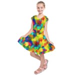 Colorful watercolors texture                                        Kids  Short Sleeve Dress