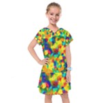 Colorful watercolors texture                                     Kids  Drop Waist Dress