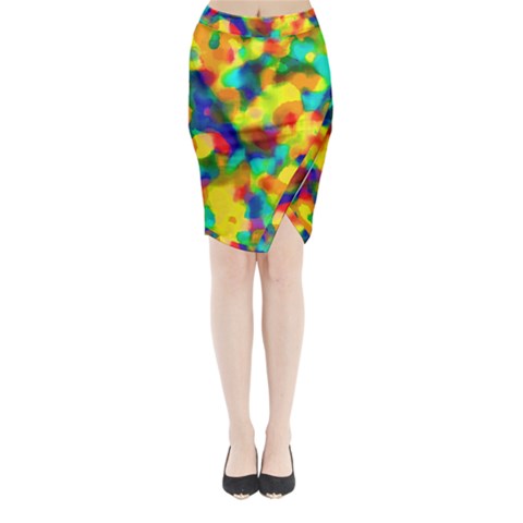 Colorful watercolors texture                              Midi Wrap Pencil Skirt from ZippyPress