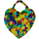 Colorful watercolors texture                               Giant Heart Shaped Tote
