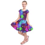 Paint spots texture                                             Kids  Short Sleeve Dress