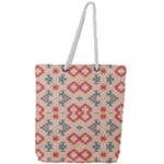 Tribal shapes                                      Full Print Rope Handle Tote (Large)