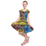 Painted swirls                                        Kids  Short Sleeve Dress