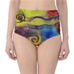 Painted swirls                                    High-Waist Bikini Bottoms