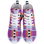 Mirrored distorted shapes                           Women s Lightweight High Top Sneakers