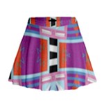 Mirrored distorted shapes                                      Mini Flare Skirt