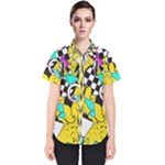 Shapes on a yellow background                                    Women s Short Sleeve Shirt