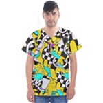 Shapes on a yellow background                                          Men s V-Neck Scrub Top