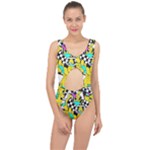Shapes on a yellow background                                        Center Cut Out Swimsuit