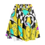 Shapes on a yellow background                                           High Waist Skirt