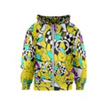 Shapes on a yellow background                                         Kids Zipper Hoodie