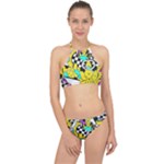 Shapes on a yellow background                                         Racer Front Bikini Set