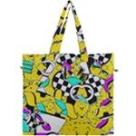 Shapes on a yellow background                                    Canvas Travel Bag