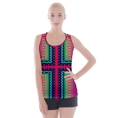 Waves in retro colors                                           Criss cross Back Tank Top from ZippyPress