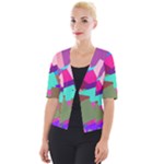 Colorful squares                                          Cropped Button Cardigan
