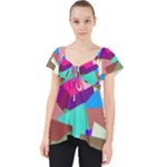 Colorful squares                                                Lace Front Dolly Top