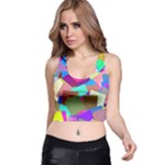 Colorful squares                                                  Racer Back Crop Top