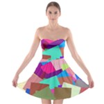 Colorful squares                                                  Strapless Bra Top Dress
