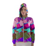 Colorful squares                                                  Hooded Wind Breaker (Women)