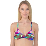 Colorful squares                                                  Reversible Tri Bikini Top