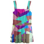 Colorful squares                                           Kids  Layered Skirt Swimsuit