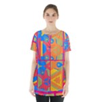 Colorful shapes in tiles                                                       Skirt Hem Sports Top