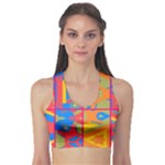 Colorful shapes in tiles                                             Women s Sports Bra