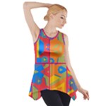 Colorful shapes in tiles                                                   Side Drop Tank Tunic