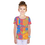 Colorful shapes in tiles                                                    Kids  One Piece Tee