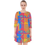 Colorful shapes in tiles                                            Smock Dress