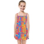 Colorful shapes in tiles                                                  Kids Summer Sun Dress