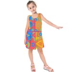 Colorful shapes in tiles                                                  Kid s Sleeveless Dress