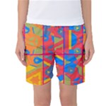 Colorful shapes in tiles                                             Women s Basketball Shorts