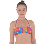 Colorful shapes in tiles                                                   Halter Bandeau Bikini Top