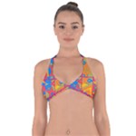 Colorful shapes in tiles                                                  Halter Neck Bikini Top