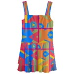 Colorful shapes in tiles                                            Kids  Layered Skirt Swimsuit