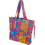 Colorful shapes in tiles                                            Drawstring Tote Bag