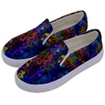 Colorful waves                                               Kids  Canvas Slip Ons