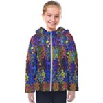 Colorful waves                                                    Kids  Hooded Puffer Jacket