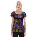 Colorful waves                                                     Women s Cap Sleeve Top