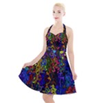 Colorful waves                                                        Halter Party Swing Dress