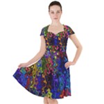 Colorful waves                                                     Cap Sleeve Midi Dress