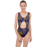 Colorful waves                                                    Center Cut Out Swimsuit
